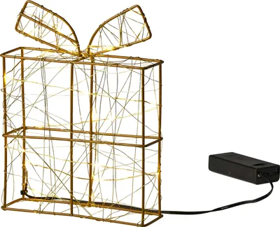 Productafbeelding van Northpoint LED kerstdecoratie van draad, warmwit licht, met timer, op batterijen, voor binnenshuis