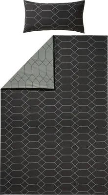 Produktbild von REDBEST Wendebettwäsche anthrazit 1x 135x200 cm + 1x 40x80 cm