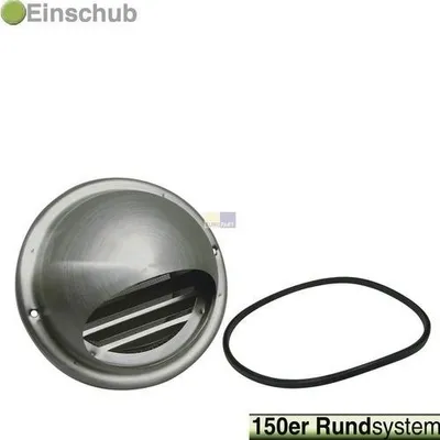Produktbild von Außenhaube für Abluftschlauch Abluftrohr 150mm Rund Edelstahl Einschub 150