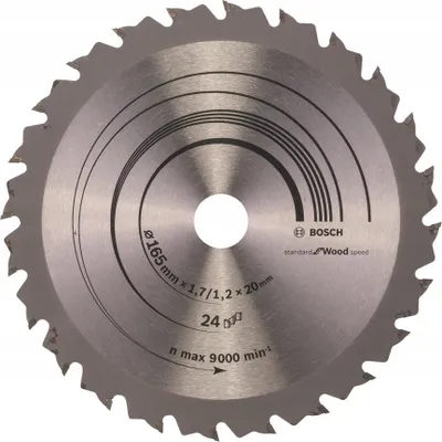 Obrázok produktu pre Pilový kotúč BOSCH STANDARD WOOD 165x20 T24