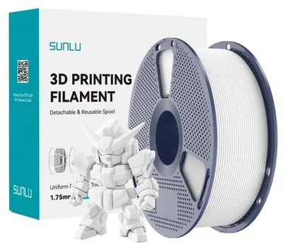 Produktbild von PLA+ 2.0 3D-Druckfilament - 1,75 mm - 1 kg - Toleranz ±0,02 mm - Hohe Zähigkeit - Sauber gewickelt - Weiß