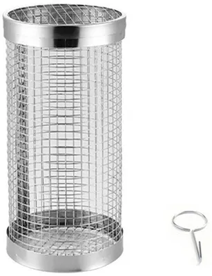 Image de Grande grille de barbecue en acier inoxydable antiadhésive Vis, idéale pour les pique-niques et le camping (20 cm)
