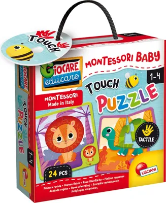 Obrázok produktu pre Lisciani Montessori Baby Touch Puzzle, 4 kusov, Zvieratá, 1 rok / roky