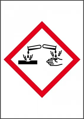 Produktbild von Dreifke® Aufkleber I Gefahrensymbol Ätzwirkung GHS 05, Folie, selbstklebend, ...