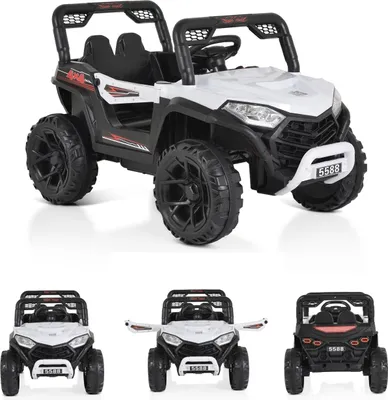 Obrázok produktu pre Moni detské elektrické auto buggy UTV 5588 diaľkové ovládanie MP3 pás 2 motory svetlá biela
