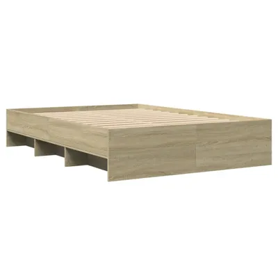 Zdjęcie produktu dla vidaXL Rama łóżka bez materaca dąb sonoma 120x200 cm materiał drewnopochodny