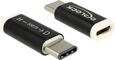 Zdjęcie produktu dla DeLOCK 65678, USB 2.0-C, USB 2.0 Micro-B, Czarny, Biały