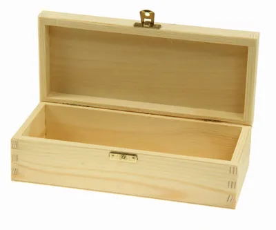 Obrázek produktu pro Úložný box | Dřevěná krabička s víkem a klipsovým uzávěrem z borovicového dřeva | Dřevěná krabička dárková krabička | skříňka na pantech | šperkovnice