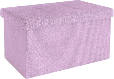 Produktbild von Intirilife Faltbare Sitzbank 49x30x30 cm in LOTUS ROSA - Sitzwürfel mit Stauraum und Deckel aus Stoff mit Mulden - Sitzcube Fußablage Aufbewahrungsbox Truhe Sitzhocker