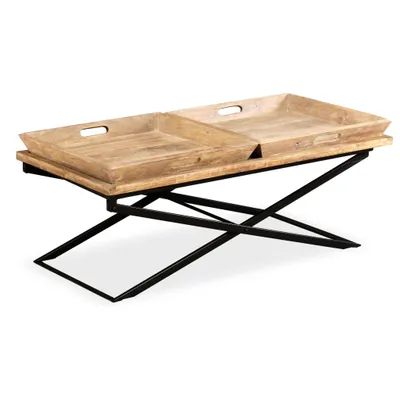 Produktbild von vidaXL Couchtisch Mangoholz Massiv 110 x 55 x 42 cm