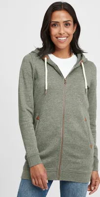Produktbild von OXMO OXVicky Straight Sweat Zip-Hoodie Damen Sweatjacke Kapuzenjacke Hoodie mit Kapuze Kordel Eingrifftaschen Regular fit