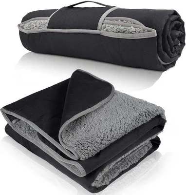 Productafbeelding van Famanu picknickdeken, waterdicht met Sherpa-voering - 130 x 150 cm