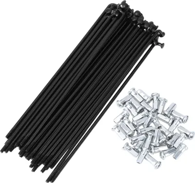 Produktbild von 36 Set 12G Fahrradspeichen 133mm Fahrradradspeichen 45 Stahl Schwarz