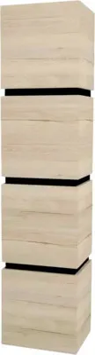 Produktbild von Devo Hängehochschrank mit 4 Türen Viva 2.0 links BxHxT 40 x 170 x 35 cm oak halifa x white