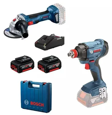 Produktbild von Bosch 0 615 990 N1U, Cordless angle grinder, Akku-Schlagschrauber, Schwarz, Grün, 4 Ah, 2 Stück(e)