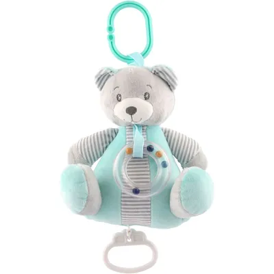Immagine prodotto di Orso estensibile peluche macchina 18x17cm verde su cartoncino