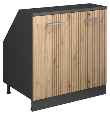 Zdjęcie produktu dla Szafa skosna Vicco Rion Dąb rzemieślniczy 80 x 81.6 cm z 2 drzwiami, korpus szafy głębokość 60 cm, Model 60157