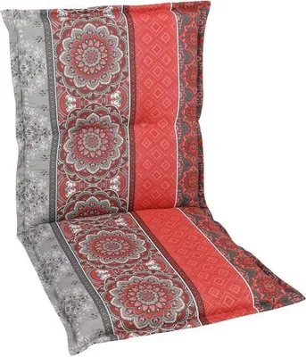 Produktbild von GO-DE Textil, Sesselauflage Niederlehner, Einzelset, Farbe: rot, Maße ca.: 100 cm x 50 cm x 7 cm, Rückenhöhe: 52