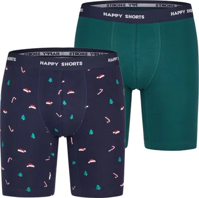 Produktbild von Happy Shorts Herren Langer Boxer 2-Pack XMAS Boxer Briefs - Christmas - Größe L