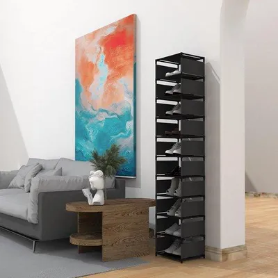 Produktbild von Famanu Schuhregal 10 Ebenen - platzsparender Schuhorganizer für den Eingangsbereich