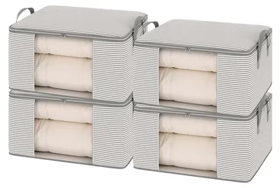 Aufbewahrungstasche für Bettdecken, 4er Set, 55x35x25 cm