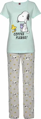 Produktbild von Peanuts Pyjama 2 -teilig mint-grau-meliert Größe 36/38