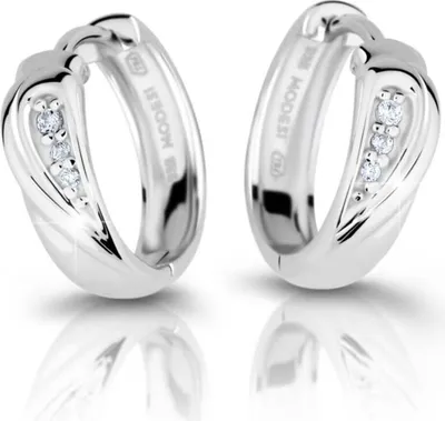 Image de Boucles d'oreilles mode en argent avec zircon M26027