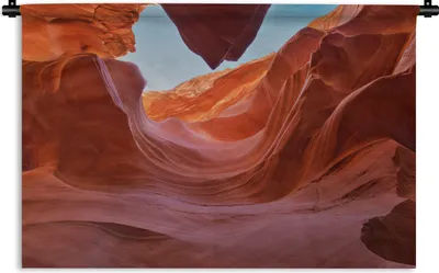 Produktbild von MuchoWow® Wandteppich Wandbehang Felsen unter der brennenden Sonne im Antelope Canyon 150x100 cm Tapisserie Dekoration Wandtuch - Waschbar - Tapisserien - Wand-Decke