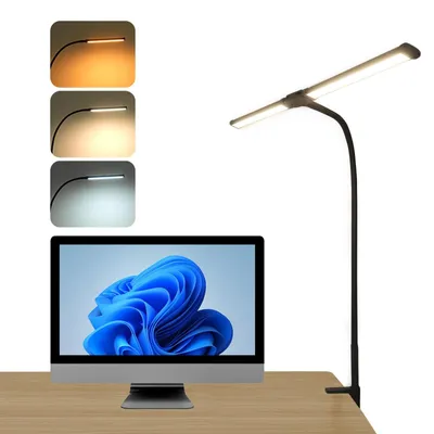 LED-Klemmlampe, 3 Farben, 10 Helligkeiten, USB, flexibel