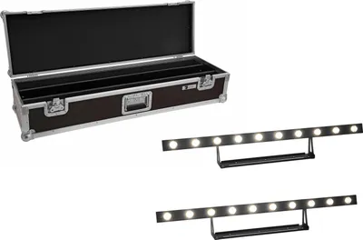 Produktbild von Set 2x LED STP-10 Sunbar 3200K 10x5W Lichtleiste + Case