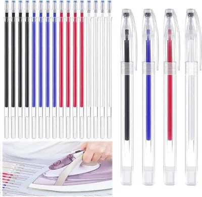 Produktbild von 4 Farben Wärmewechselnde Stifte, 20 Minen, Stoffmarker für Nähen und Quilten