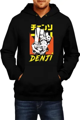 Zdjęcie produktu dla Męska Bluza Z Kapturem Manga Japan Anime Comics Animation Chainsaw Anime manga Man 05, Man L / Czarny