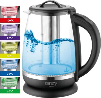 Produktbild von Camry CR 1290 Wasserkocher Glas mit Temperatureinstellung 2 L 2200 Watt