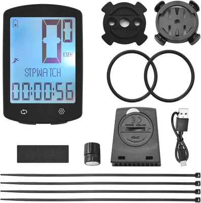 Imagen del producto de Ordenador de bicicleta inalámbrico con sensor de cadencia - Recargable mediante USB - Clasificación IPX6