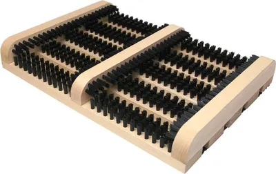 Image de Paillasson GECO WMN.1, devant la porte, 36x26.5x5.5 cm, bois, grattoir a chaussures