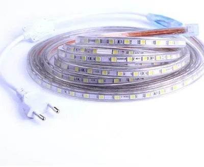 Immagine prodotto di Strisce LED da 2 metri, impermeabili, a 220V, con luce calda, adatte sia per interni che per esterni, ideali per cucine,da pranzo e uffici.