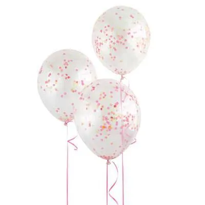 Obrázok produktu pre Latexové balóny s neónovými konfetami – 6 kusov – 30 cm