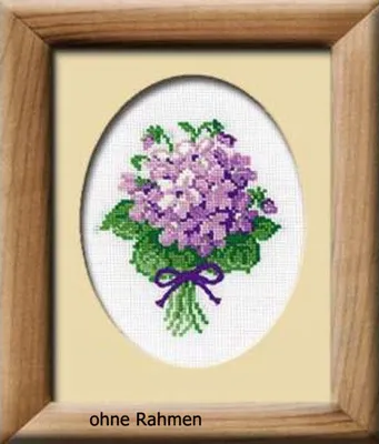 Immagine prodotto di Set di immagini per ricamo Riolis, motivo violette, schema di conteggio