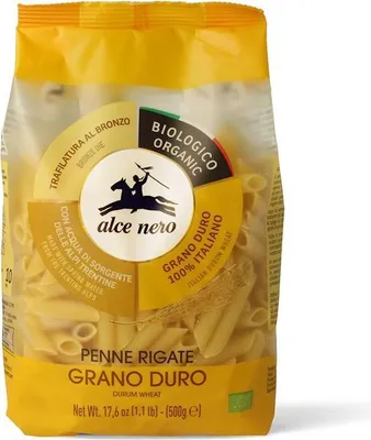 Produktbild von Alce Nero 217312, Penne, Kurze Nudeln, 500 g, 351 kcal, 1490 kJ, 1,2 g