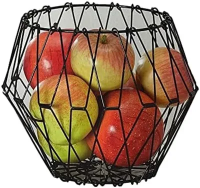 Produktbild von PromoHome® Faltbarer Drahtkorb – Vielseitige Aufbewahrungslösung, 32 x 32 x 15 cm, Schwarz
