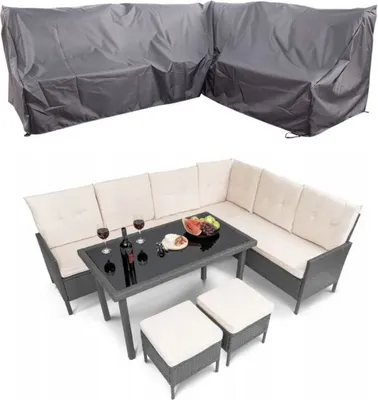 Produktbild von L Form Sofa Abdeckung Schutzhülle Regenschutz Gartenmöbel Abdeckhaube