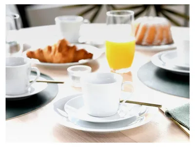 Produktbild von Kaffeeservice für 6 Personen - Weiß - Porzellan - 18-teilig
