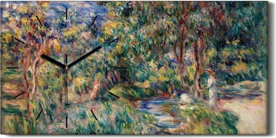 Produktbild von Dekor Leinwand Uhr Wandbilder 60x30 Malerei Abstrakte Wald Bäume Kunst - schwarze Hände