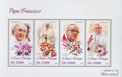 Produktbild von Briefmarken Sao Tome e Principe 2013 Mi 5261-5264 Kleinbogen (kompl. Ausgabe) postfrisch Papst Franziskus
