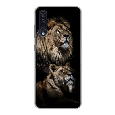 Produktbild von MuchoWow® Handyhülle Schutzhülle Hülle für Samsung Galaxy A30s Löwe - Löwin - Porträt Silikon Softcase Handy Hülle - Karteninhaber