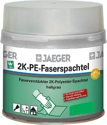 Produktbild von Jaeger 415 2K-PE Faserspachtel 1kg Spachtelmasse Reparaturspachtel