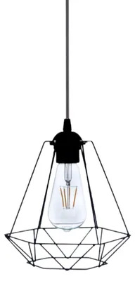 Produktbild von KAR-LIGHTING Pendelleuchte 1-flammig Schwarz, Metall – Esszimmer, Wohnzimmer, Küche – E27
