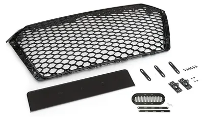 Image de Calandre avant noire brillante avec emblème, pour Audi A4 B9 8W, à partir de 2016