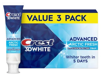 Immagine prodotto di Crest 3D White Arctic Fresh Dentifricio Sbiancante – Confezione da 3 pezzi - 3x93g