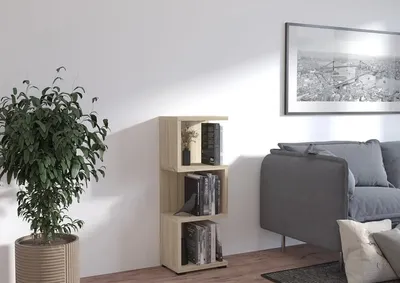 Produktbild von Designer-Bücherregal MISHA 2 – Eiche Sonoma